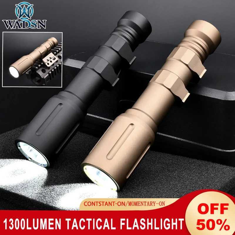 1300 Lumen Tactical LED Powerful Flashlight Metal PLHv2 Scout Weapon Light for Picatinny Rail Hunting Airsoft Dual Switch XJ250728