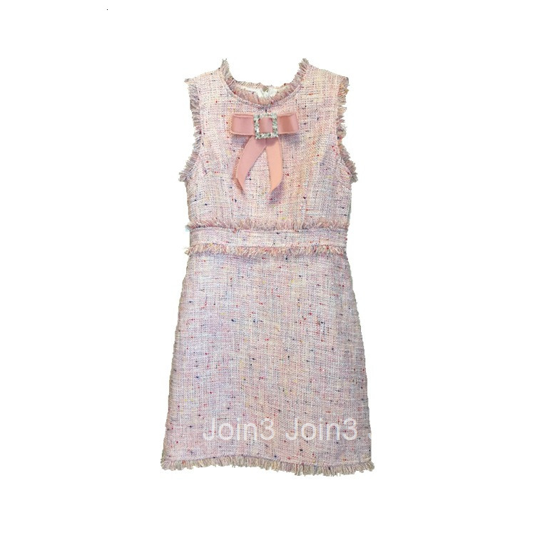 Summer New Korean Chic Socialite Slim Fit Elegant Vest Dress Little Fragrance Milk Wool Sleeveless Dress