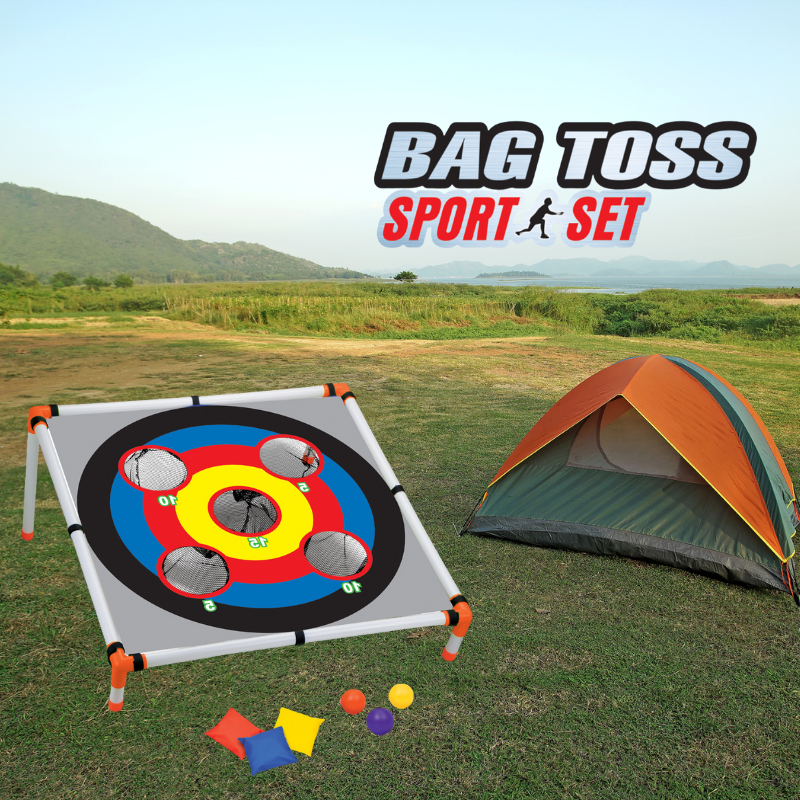 Multi-Fun Children's Sandbag Throw Activity Set & Soft Landing Pad