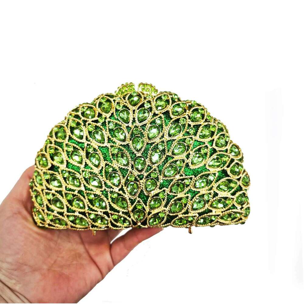 XIYUAN Lady Multi Color Gems Clutch Crystal Evening Handbag Women Party Prom Bag Bridal Clutches Wedding Purse for Banquet