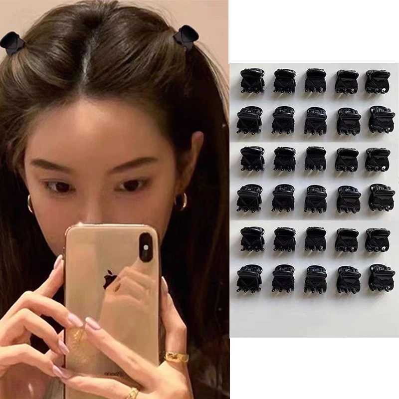 12/24PCS/Set Black Small Hair Claw For Women Girls Sweet Hair Ornament Claw Clip Mini Hair Clip Hairpin Fashion Hair Accessories Z250729