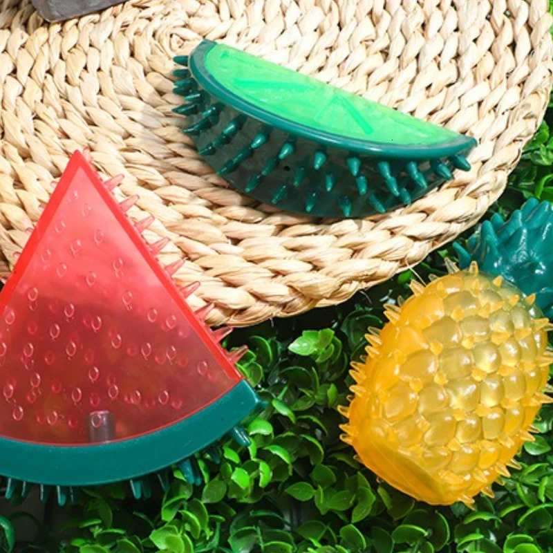 Dog Chew Toy Fruit Squeaky Teeth Cleaning Puppy Summer Biteresistant Interactive Supplies 250729