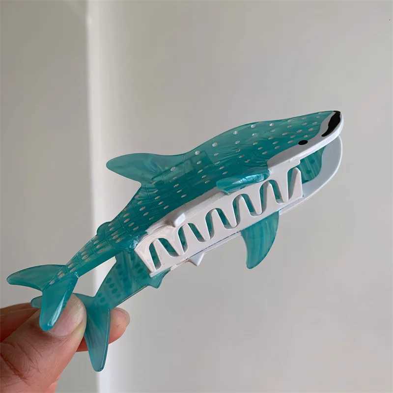 Doushang Cute Ocean Series Spotted Shark Acetate Hair Claw Light Luxury Claw Clip Crab Hair Clip for Women Girl Hair Accessories Z250729