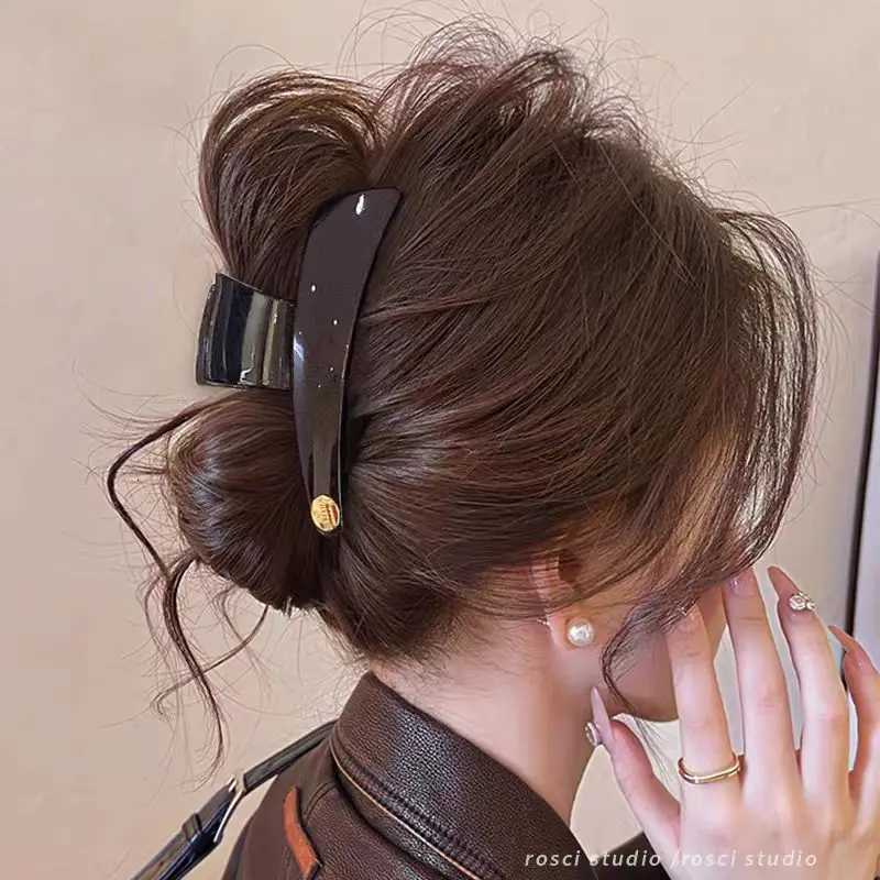 Elegant Solid Geometric Hair Claw for Women Girls Long Thick Hair Holder Claw Clip Hair Clip Hairpin Fashion Hair Accessories Z250729