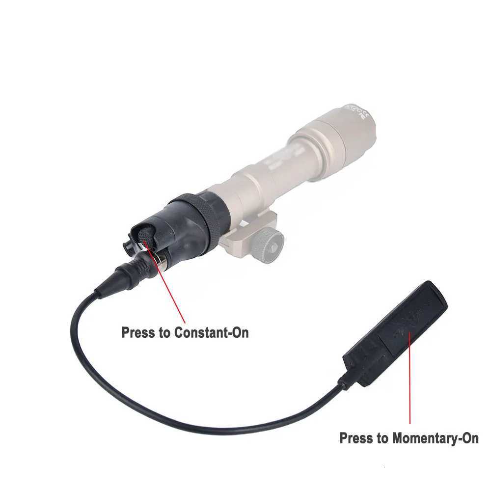 Tactical Airsoft Flashlight Metal Tail Cap Dual Function Pressure Switch Cover For M300 M600 Flashlight Hunting Light XJ250728