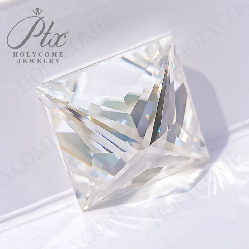 New EU Quality Rare Princess Cut Moissanite VVS Loose Stone 0.3-10ct Super White GRA Certified Princess Square Shape Moissanite Pass Tester Diamonds