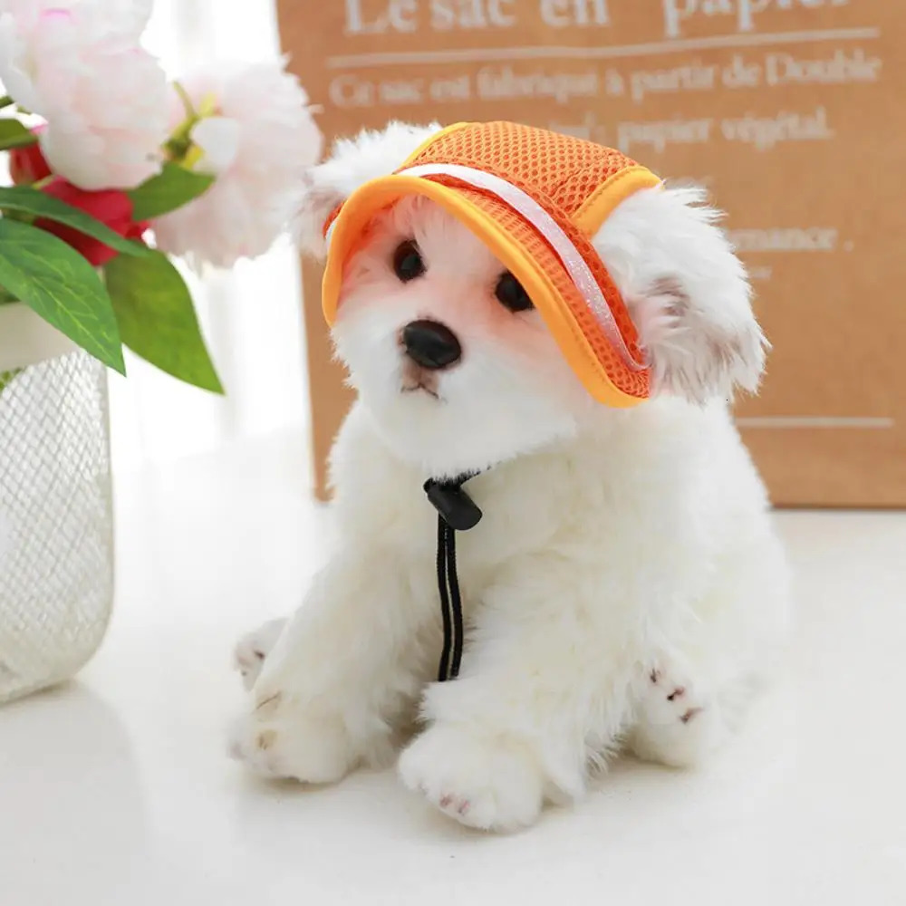 ute Dog Hat with Ear Holes Summer Mesh Breathable Pet for Small Medium Dogs Cats Adjustable Cap Outdoor Travel 250729