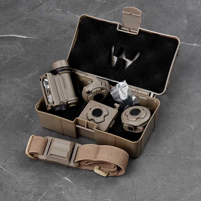 New Tactical Helmet Light 5 Mode LED Flashlight Brightness Control Outdoor Night Light Airsoft FAST Helmet Torch Hunting Lamp XJ250728