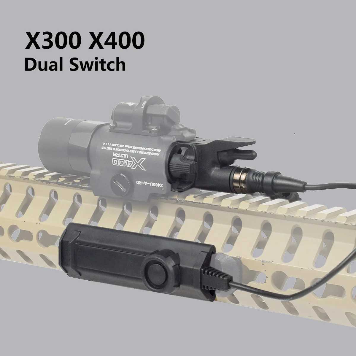 Tactical X300 X400 Ultra XH35 Weapon Flashlight Remote Dual Function Switch Hunting Light Constant Momentary Control XJ250728