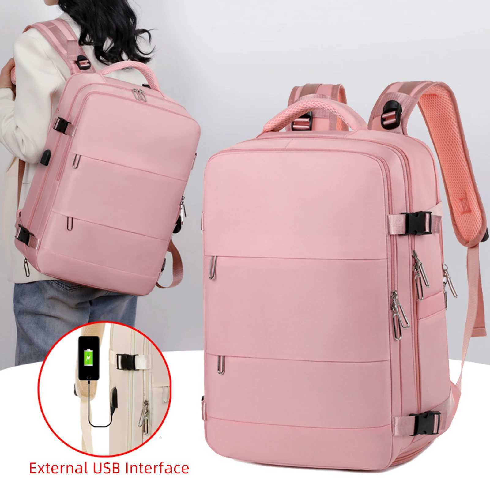 Large Capacity Backpack Carry On Luggage Travel Bags with USB Charging Port Waterproof Laptop Bag for Outdoor Hiking Climbing S250728