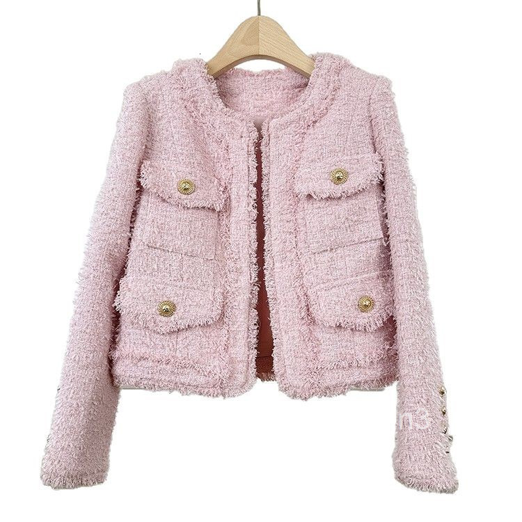 2025 Spring New French Style Short Long Sleeve Coat for Women Gentle Tweed Fringe Elegant Top for Women