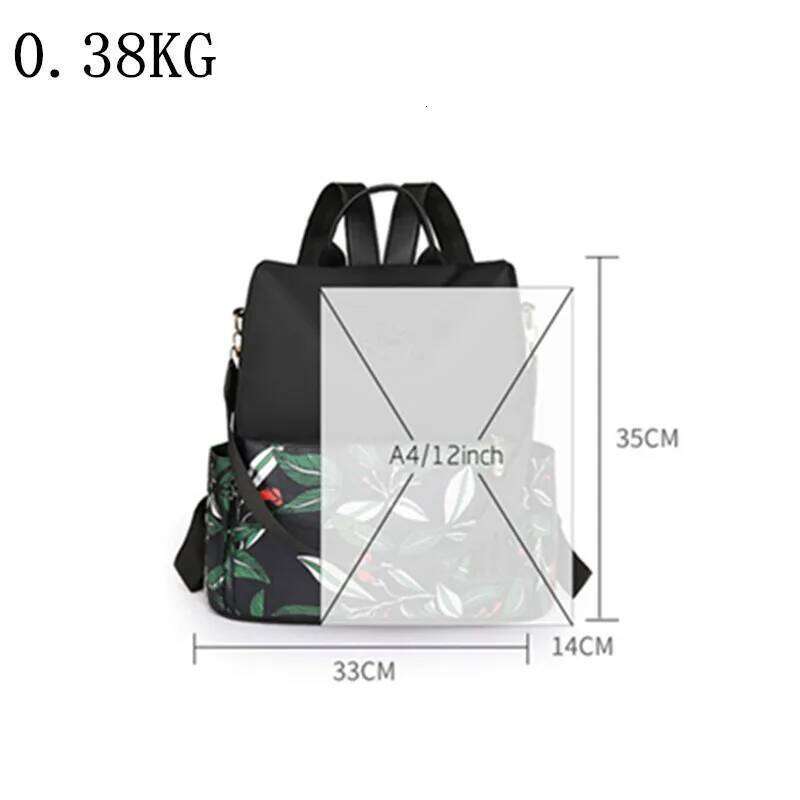 New Large Capacity Simple Style Women Leisure Travel Anti-Theft Backpack Waterproof Fabric Female Shoulder Bag