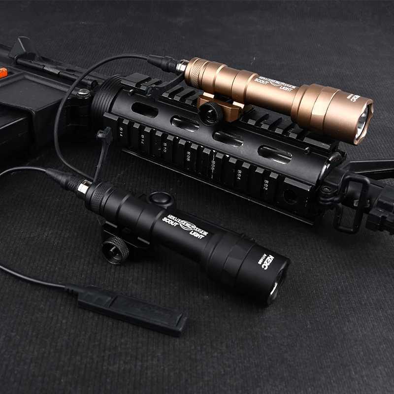 Tactical Sureifr M600 M600U Flashlight 600 lumens White Light Hot Mobutton SF Plug Fits 20MM Rail Hunting AR15 Airsoft Weapon Lamp R250728