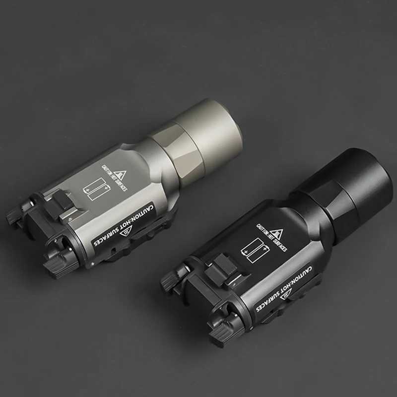 Sotac Tactical SF X300 X300U Ultra LED 400 lumens Metal Pistol Weapon Light Fits 20mm Rail Airsoft Hanging Hunting Flashlight XJ250728