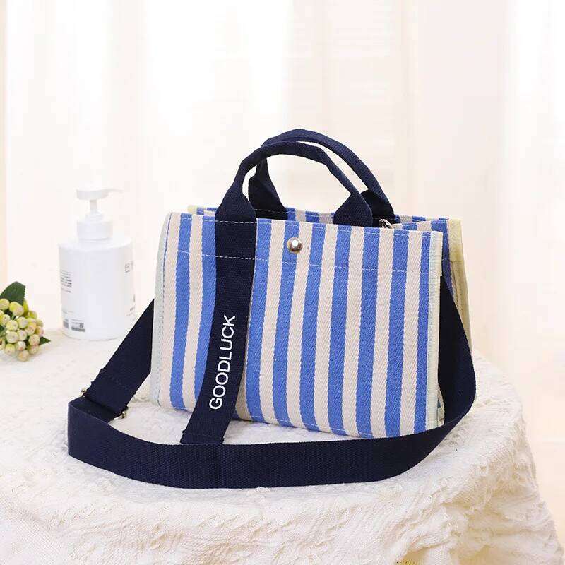 Female Large Capacity Handbag With Waterproof Coating Crossbody Shoulder Fashionable Canvas Bag