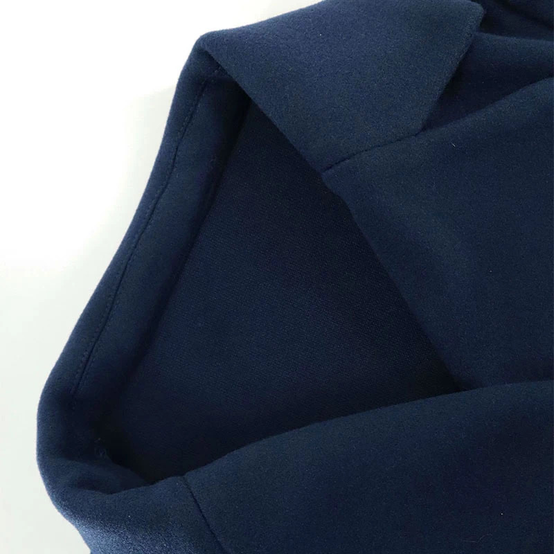 Womens Blazer High Street Autumn Winter Navy Blue Fashion Long Sleeve Sexy Jacket Short Female Versatile Coat Clothing Top 250729