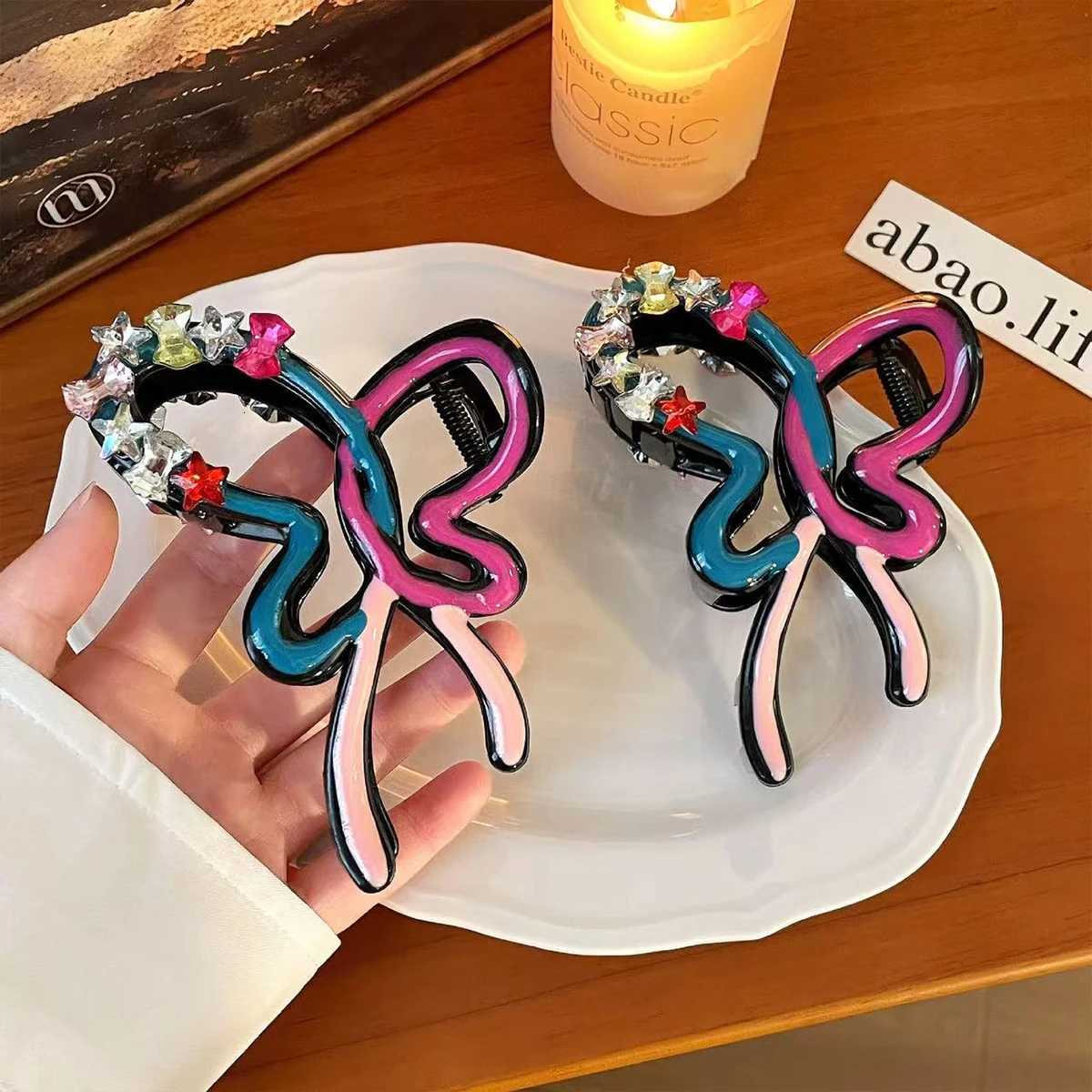 1pc Dopamine Rhines Butterfly Hair Clip High-end and Exquisite Hairpin for Back of Head Fashionable and Chic Hair Accessories Z250729