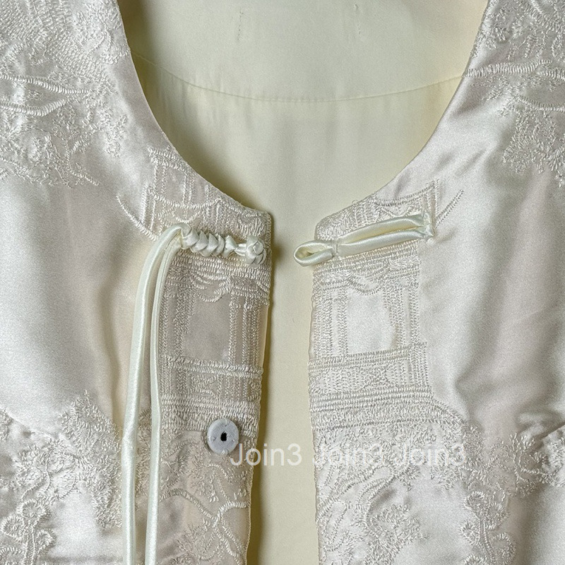 Heavy Embroidery Satin Vest for Women Spring Summer New Chinese Style Sleeveless Top