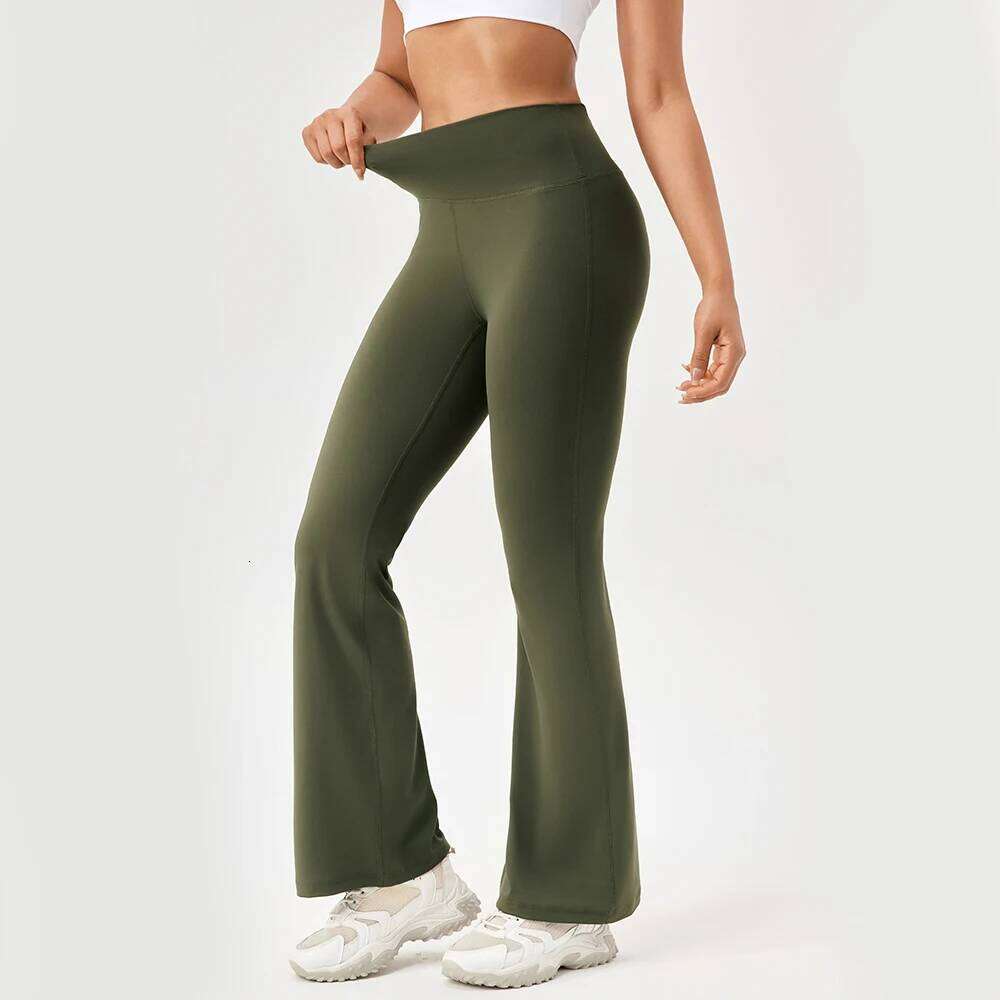 Pants for Women Slim Wide-leg Bell-bottoms Gym Running Breathable Fiess High Waist Yoga Leggings