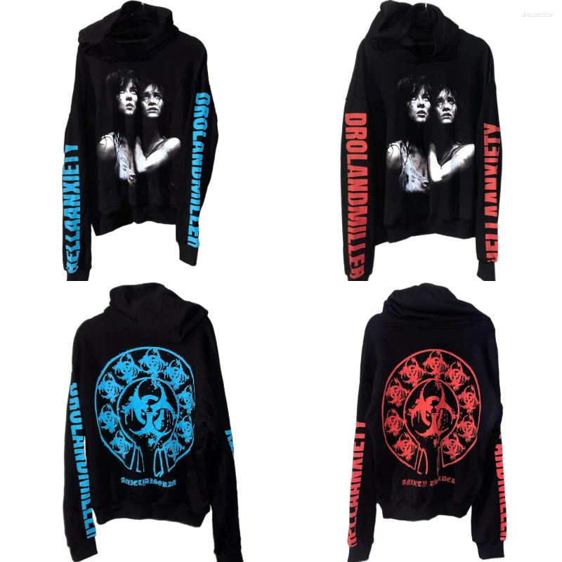 Men's Hoodies Hip Hop Women Gothic Punk Streetwear Grunge Harajuku Top Sweatshirt Goth Oversized Hoodie Clothes printing