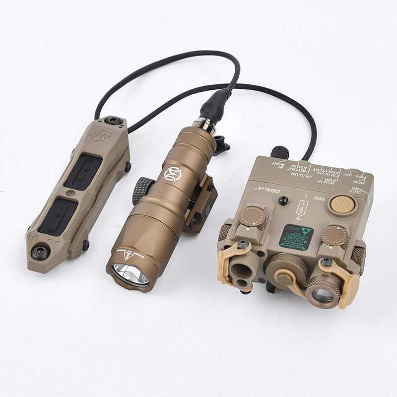 VadSn DBAL-A2 Red Green Blue Dot Laser M300A Hunting Scout Light Set DBAL A2 Tactical White LED Flashlight Pressure SwitchXJ250728