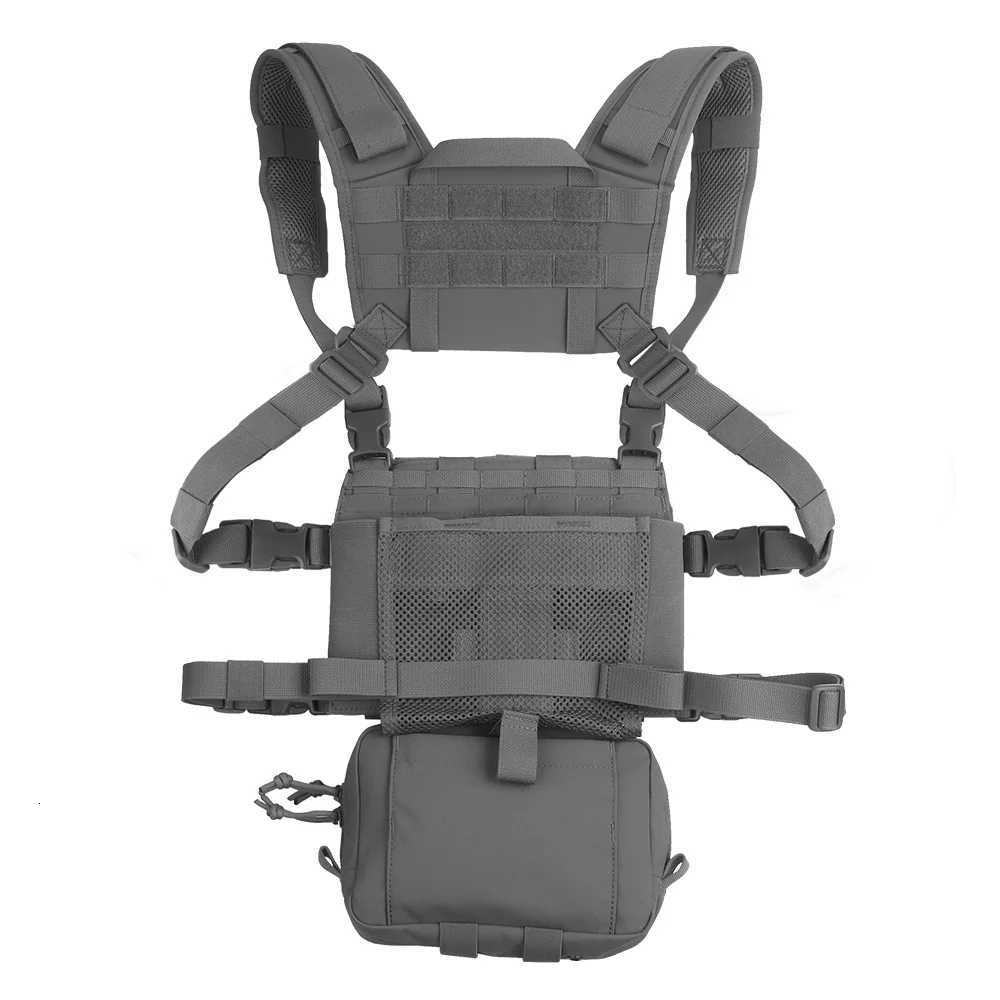 Tactics R Assault Vest Chest Rig Combo Harness Carrying Kit with Magazine Holster Can Carry 6pcs Rifle Mag Hook-Loop Drop Pouch Z250728