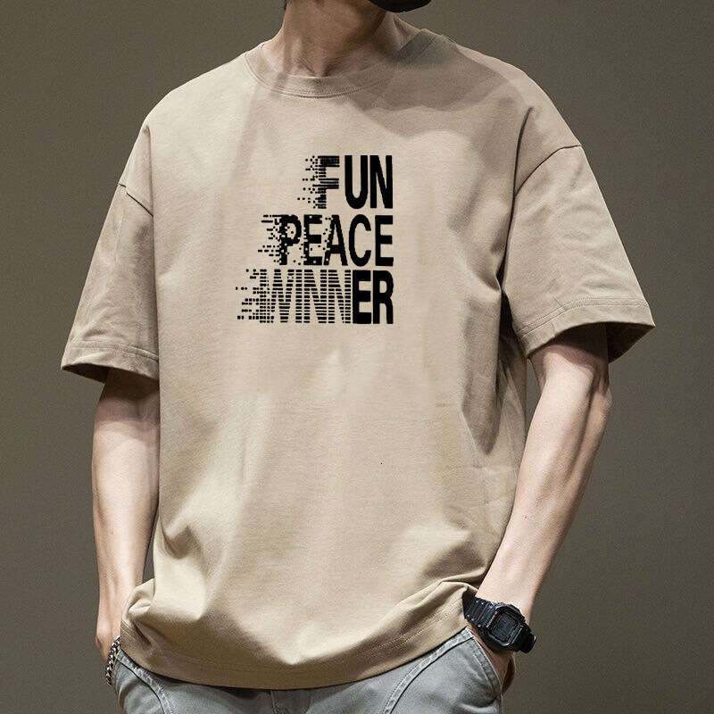 Designer T Shirt Men's Short Sleeve T-Shirt Summer Thin Trendy Loose Round Neck Pure Cotton Base Shirt Printed Tee Top Graphic Tee Tracksuit