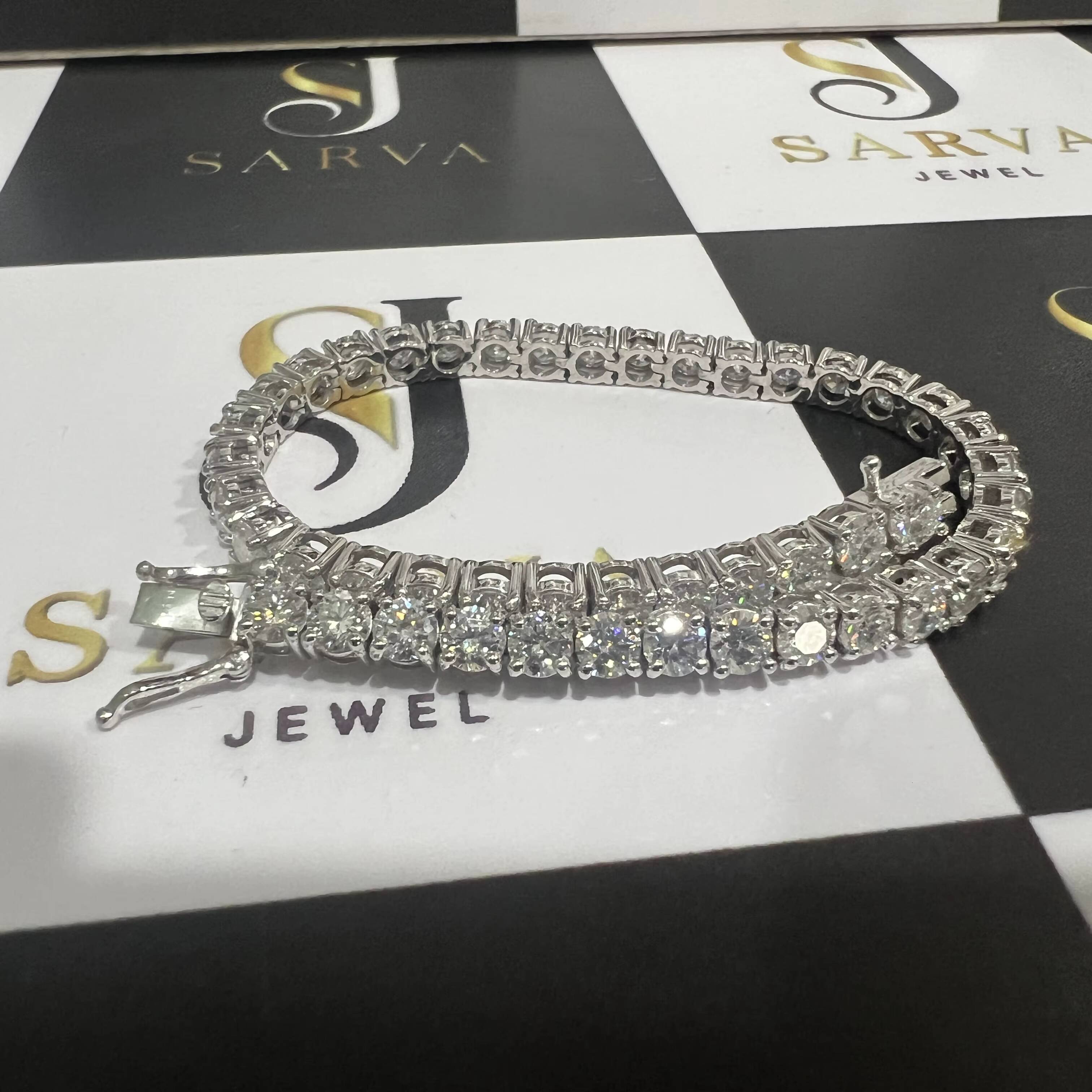 High Quality Hip Hop Fine Chains Necklaces IGI Certified 925 Sterling Silver VVS Moissanite Diamond Tennis Chain for Unisex