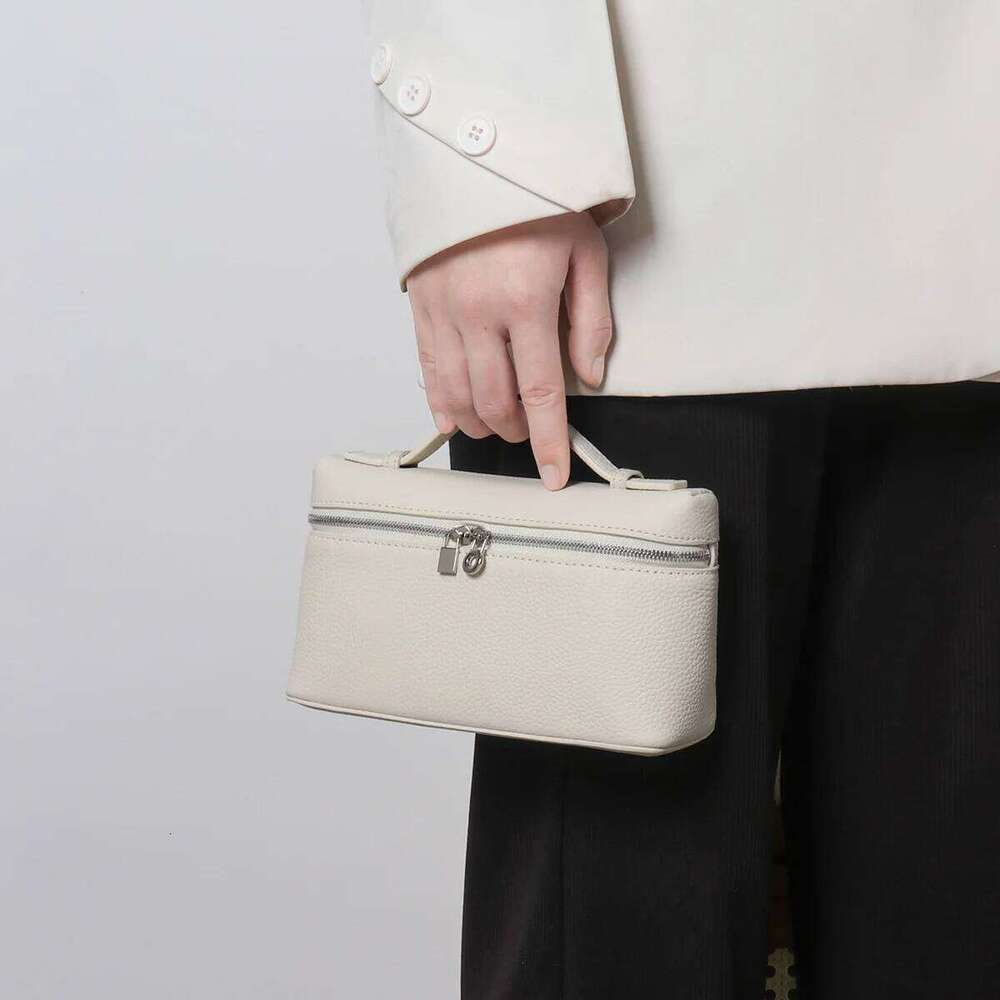 New Lunchbox-Style Box - Full-Grain Cowhide Mini Shoulder Purse, Women's Retro Hand Carry Crossbody Bag