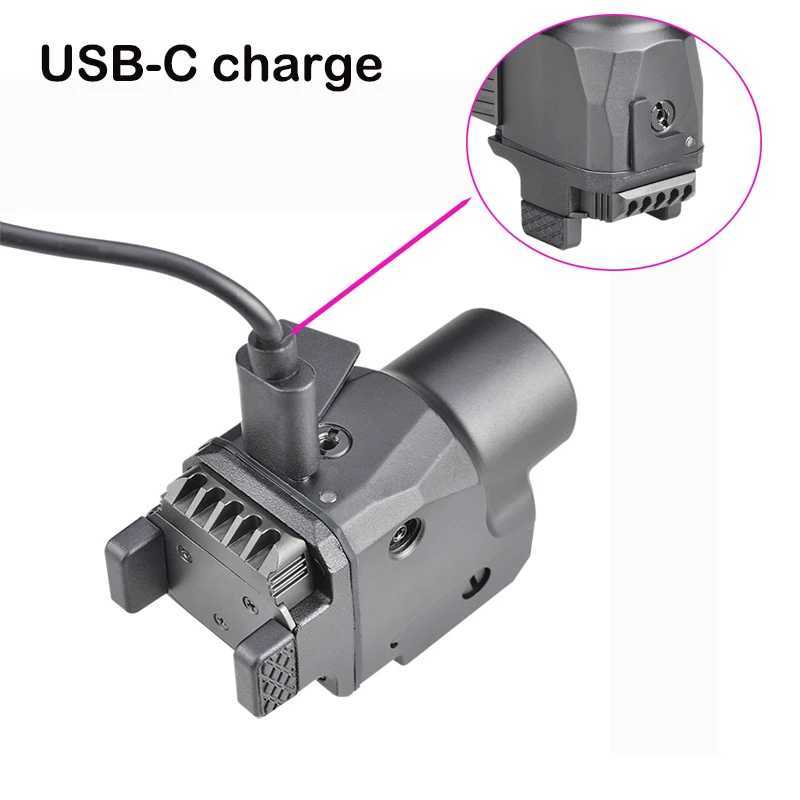 1200Lumen Powerful Tactical LED Flashlight with Green Dot Laser Sight Mini Pistol Weapon Light Fit for 20mm Rail XJ250728