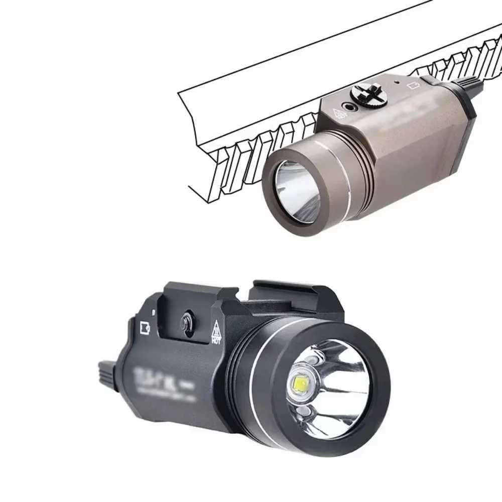 Tactical Pistol Weapon Light TLR1-1 Gun Flashlight Metal 1000 Lumens Pistol Light Fits 20mm Rail Glock 17 Airsoft Rifle XJ250728