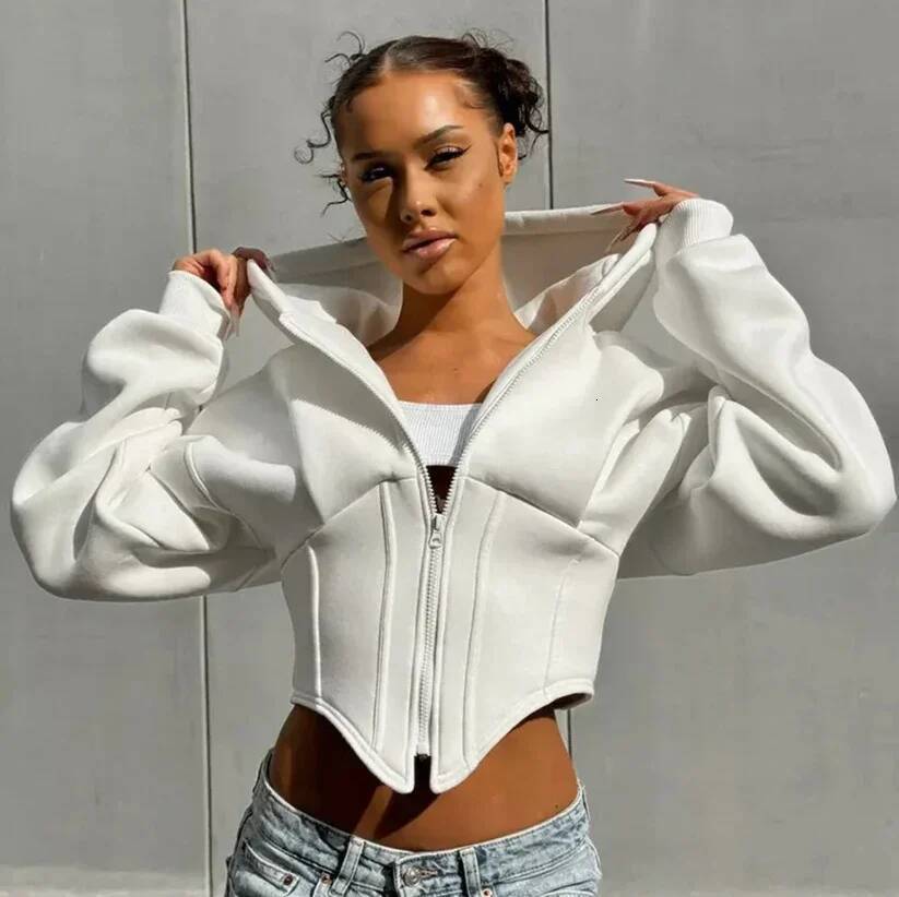 New Street Clothes Retro Leopard Print Y2k Womens Long Sleeve Zipper Cardigan Punk Short Hoodie Casual Sweatshirt