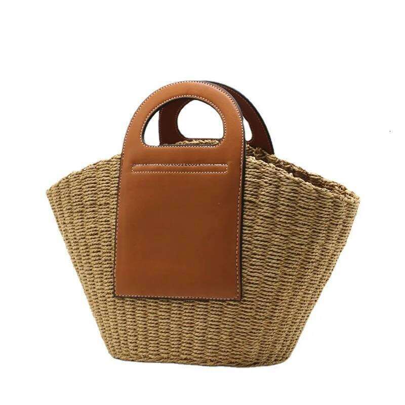 Hand-held Straw Woven Beach High Quality Fashion Women's Bag Hand Cute Famous Brand For Women Designer Handbag Totes