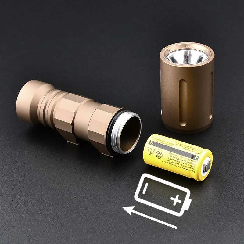 Wadsn Metal PLHv2-18650 Scout Light Tactical Flashlight Thornta Hunting Light Offset Adapter Mount fits 20mm Picatinny Rail R250728