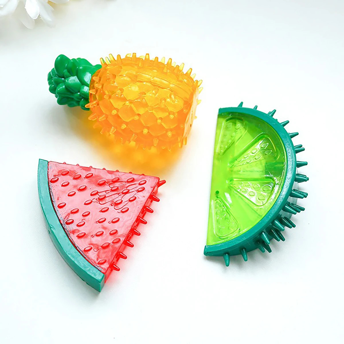 WaterFilling Freezing Dog Chew Toy TPR Material WatermelonLemonPineapple Shapes for Teething Cooling 250729
