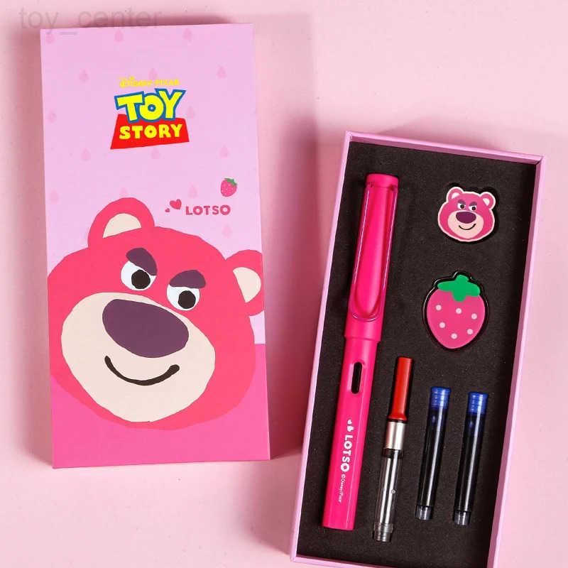 Disney Mickey Mouse Ink Pen Frozen Lotso Cartoon Figures Signature Pens Stationery Supplies Student Children Birthday Gift Box W250729
