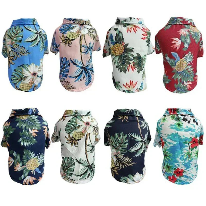 Hawaiian Style Pet Dog Clothes Summer SandBeach Shirts for Small Medium Dogs Puppy Cat Clothing Pug French Bulldog 250729