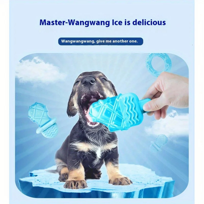 Summer Cool Dog Ice Stick Cooling Pet Supplies Water Injection Frozen Popsicle Teething Toy Set 250729