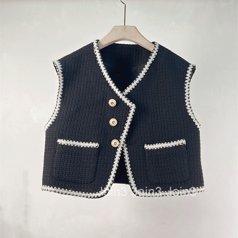 25 Summer New Fashionable Elegant Chic Small Fragrance Vest Jacket for Women French Tweed