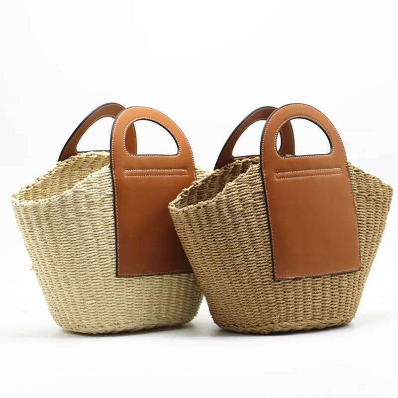 Hand-held Straw Woven Beach High Quality Fashion Women's Bag Hand Cute Famous Brand For Women Designer Handbag Totes