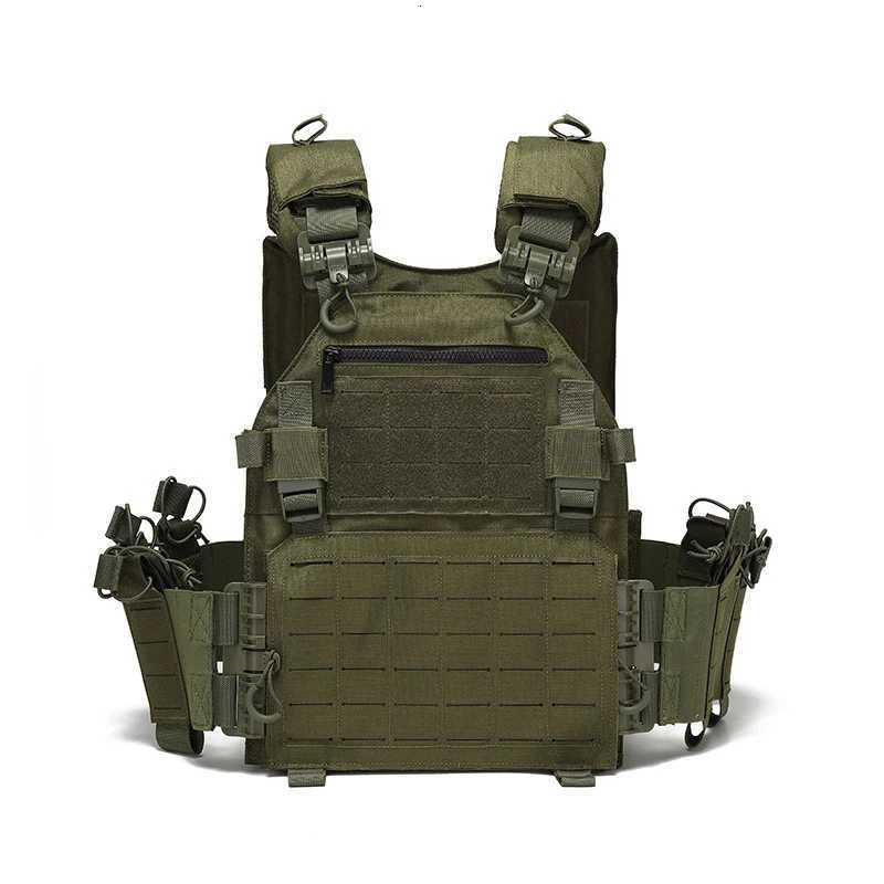 New Combat Vest 6094 Quick Release Lightweight Laser Cut Tactical Vest Black Gear Carry Hunting Tactical Vests Z250728
