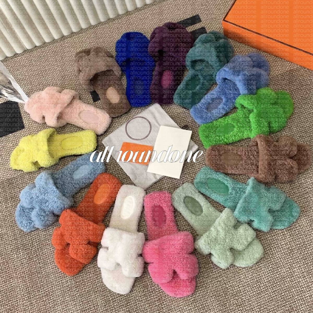 Designer Slippers Fur Slides women Slippers Luxury Slides Fluffy Wool Winter Fur Slippers Furry Warm H Letters Sandals Fuzzy Slippers Flip Flop Slippers size 35-42