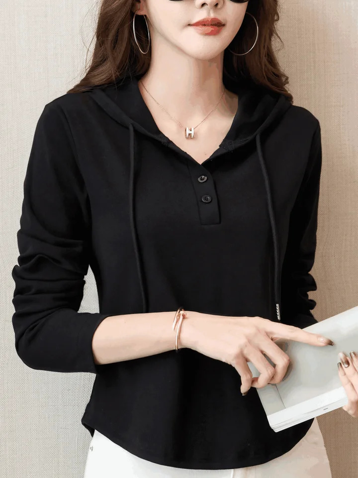 ibrant Solid Color Collared TShirt Soft Breathable Long Sleeve Top for Spring Fall Womens Casual Clothing Comfortable 250729