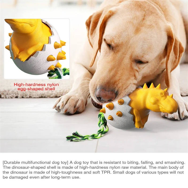 Big Dog Toy Chew Molar Toothbrush TugofWar Game Bulldog Anxiety Relief Interactive Dinosaur Egg Shaped Pet Supplies 250729