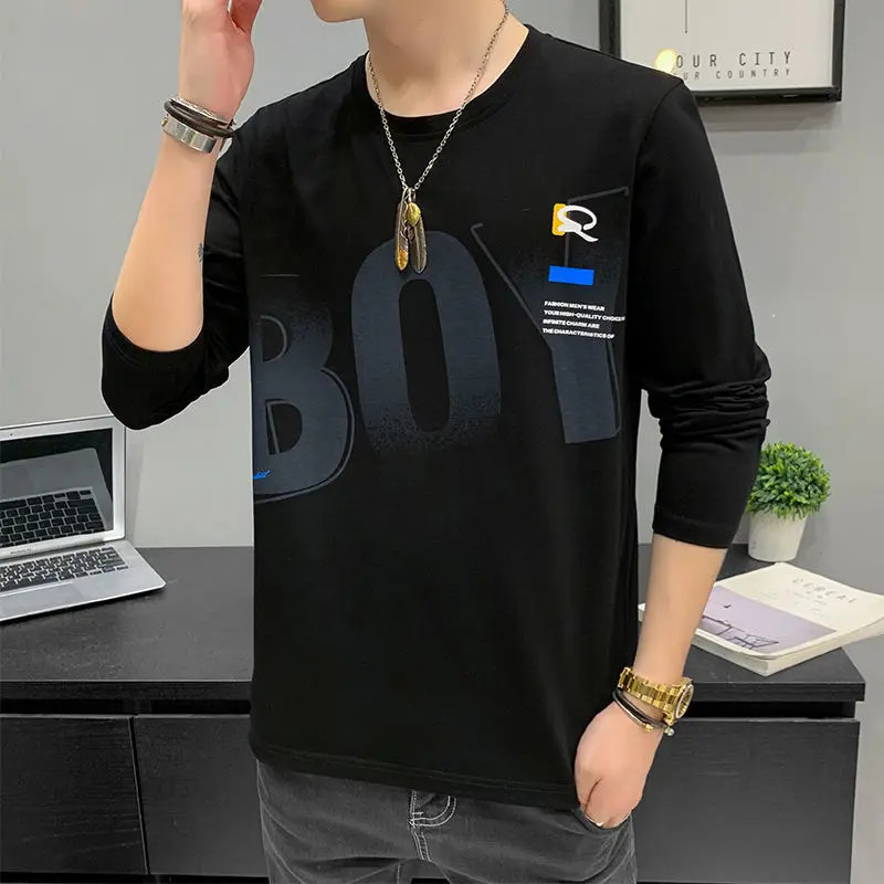 Spring Autumn Mens Trendy Long Sleeve TShirt 250729