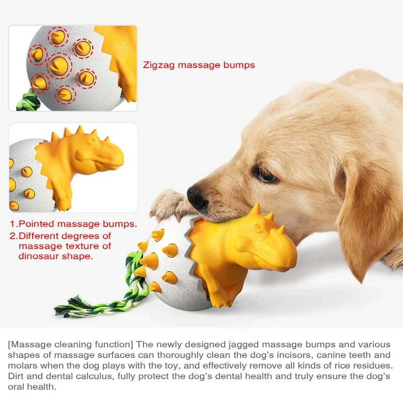 Big Dog Toy Chew Molar Toothbrush TugofWar Game Bulldog Anxiety Relief Interactive Dinosaur Egg Shaped Pet Supplies 250729