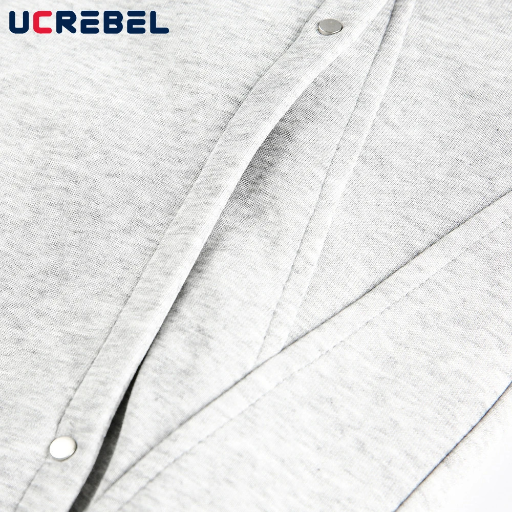 Spliced Hooded Sweatshirts Mens Solid Color High Street Cotton Loose Drop Shoulder Long Sleeve Zipper Fly Hoodies Outerwear 250729