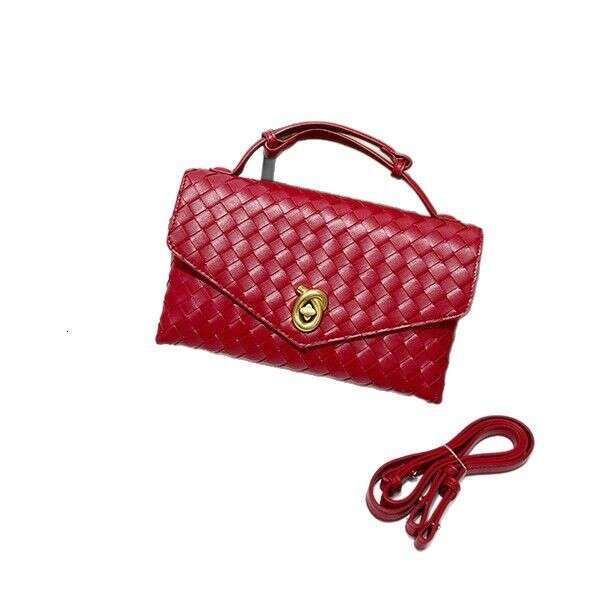 New Woven Envelope Briefcase Shoulder Handbag Crossbody Women's Bag