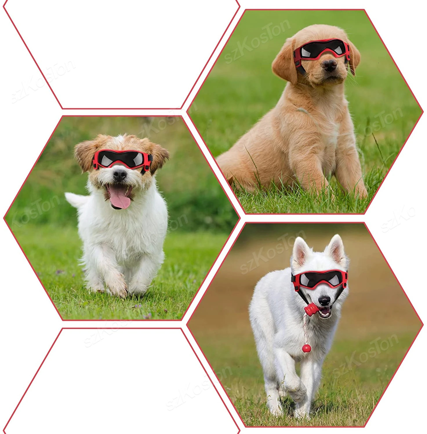 Dog Goggles Medium Small Breed Sunglasses for Adjustable UV Protection Eyewear Dogs Outdoor Riding Driving 250729