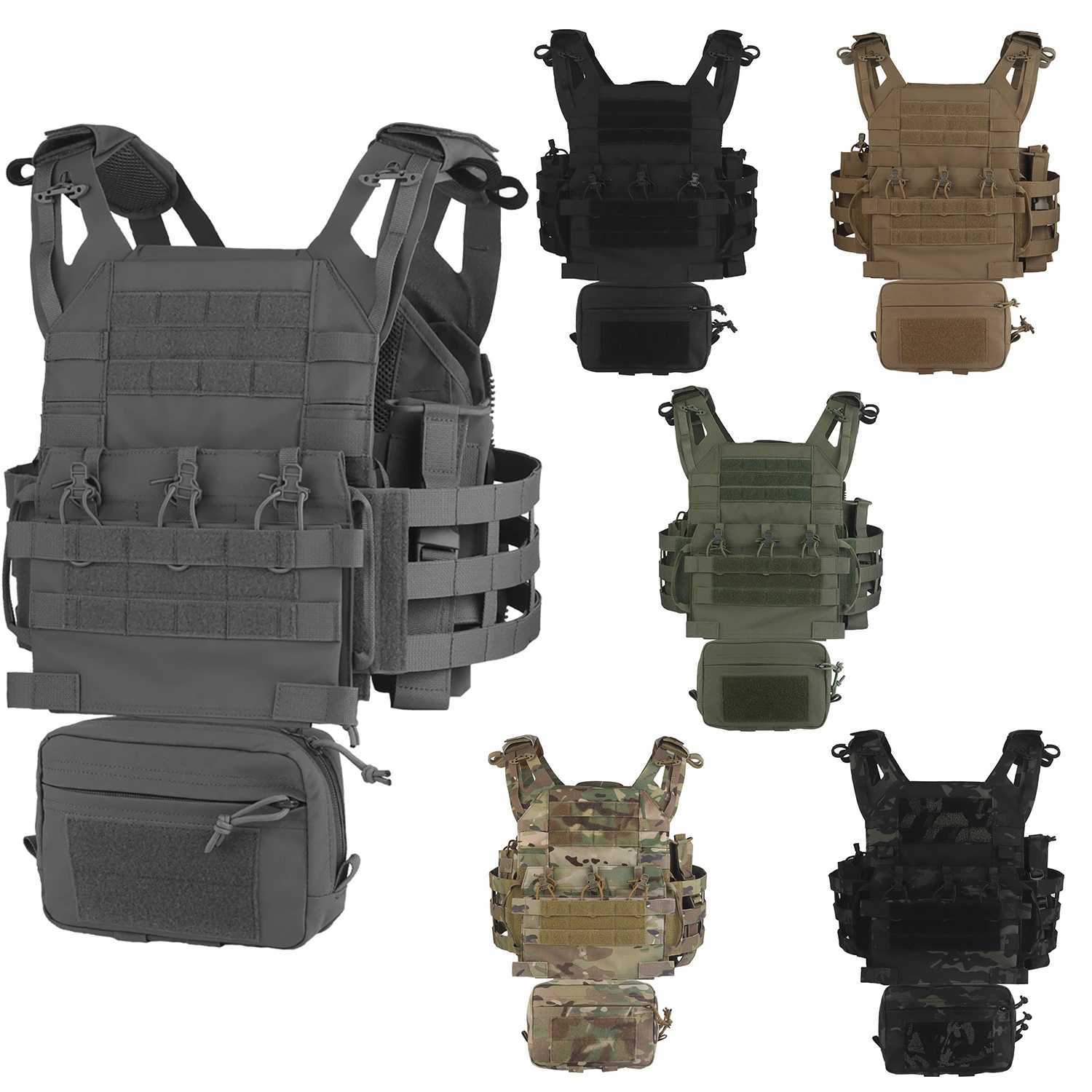 Tactics Equipment APPAREL R Series JPCR 3.0 Assault Plate Carrier Vest Set with Triple Magazine Holster Radio Pouch Drop Pouch Z250728